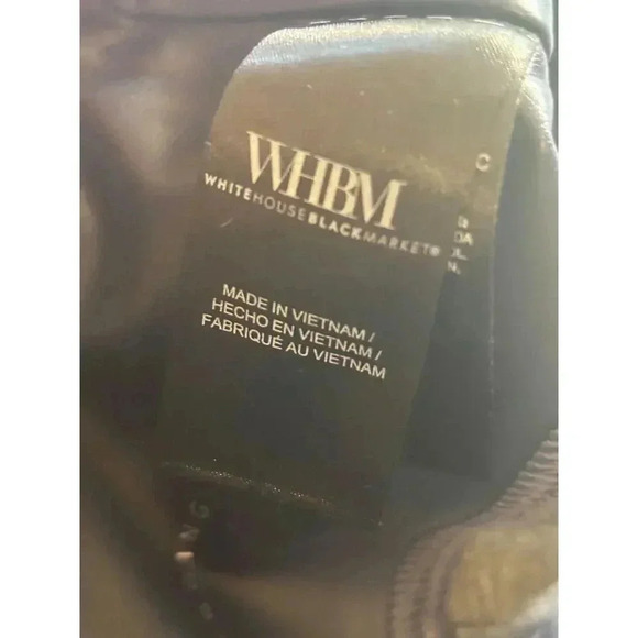 White House Black Market Vegan Leather Runway Legging Textured Spruce Size 6 BN - Picture 11 of 11